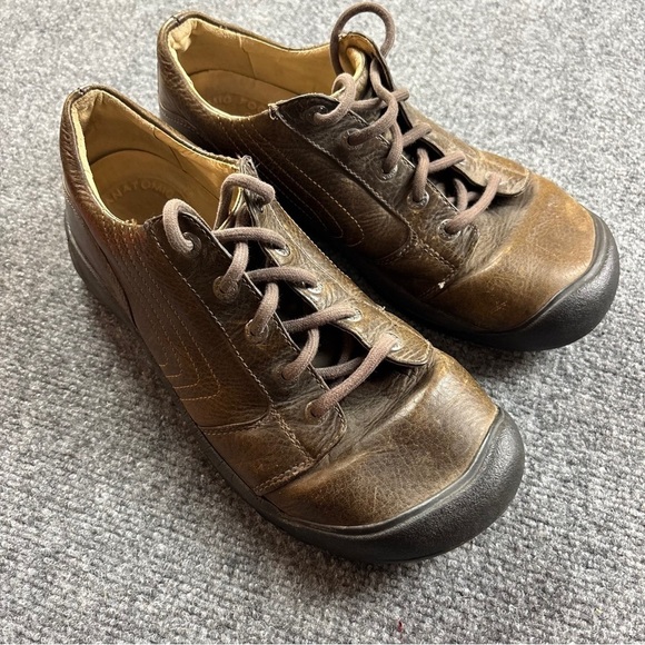 Keen Mens Shoe Alki Lace Size 9.5 Brown Leather Athletic Oxford Comfort Shoes KEEN Men main image 2